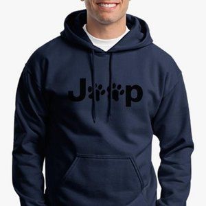 Jeep Paws Navy Blue Pullover Hoodie *NEW*
